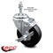 Service Caster 4 Inch Soft Rubber Wheel Swivel 10mm Threaded Stem Caster with Brake SCC SCC-TS20S414-SRS-TLB-M1015 - alternate 2